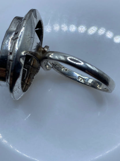 Anillo Ajustable Plata Circonia Negra — Taxco .925 — foto 5