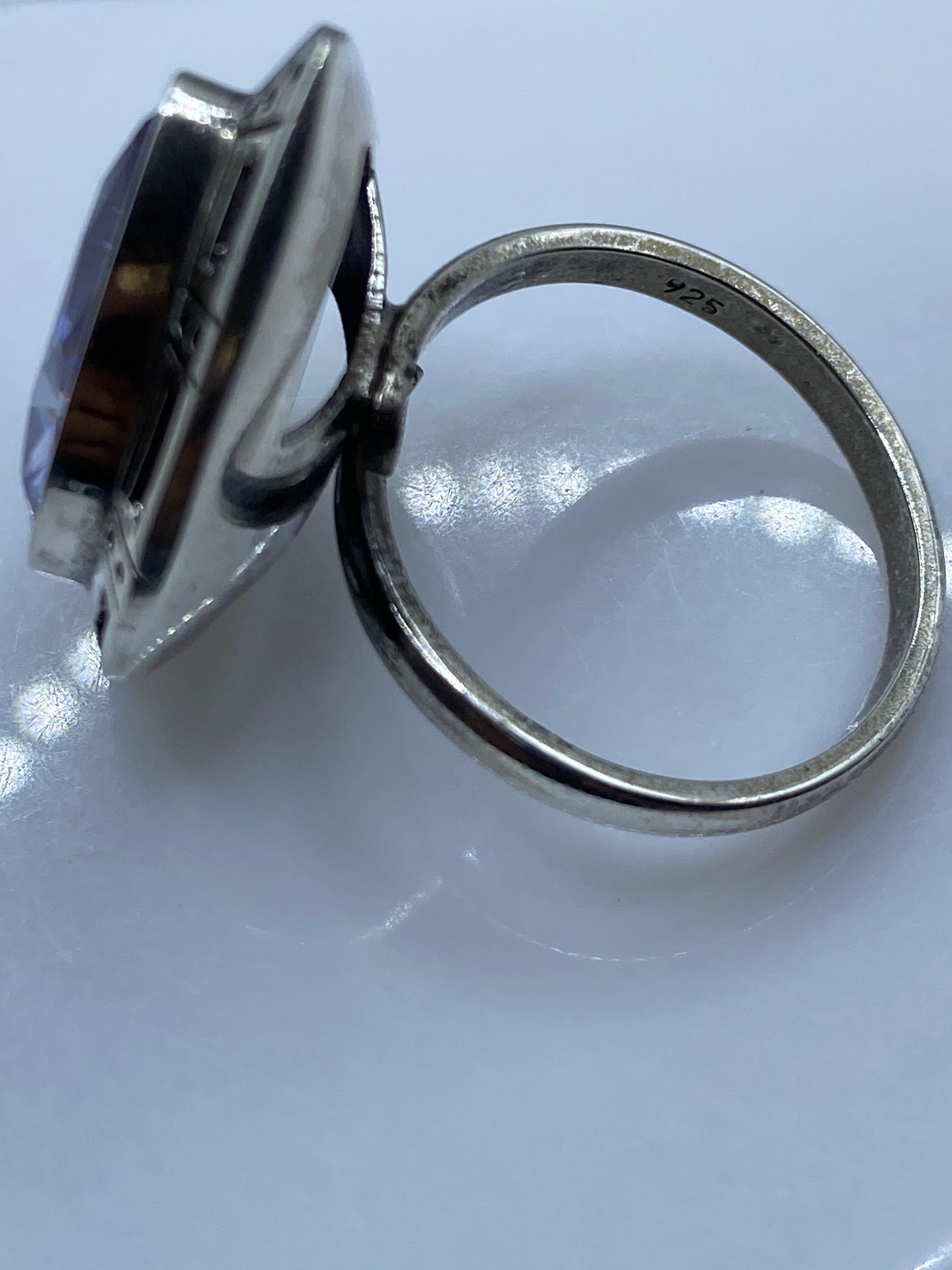 Anillo Ajustable Plata Circonia Lavanda — Taxco .925 — foto 5