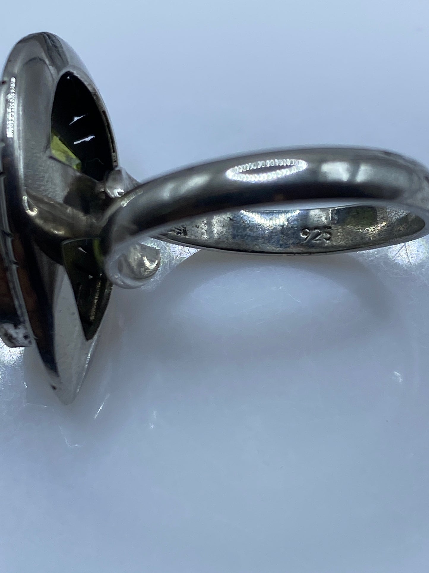 Anillo Ajustable Plata .925 con Circonia Verde — foto 5