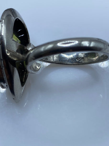 Anillo Ajustable Plata .925 con Circonia Verde — foto 5