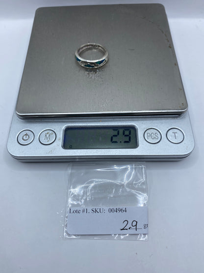 Anillo de Plata .950 con Ópalo de Fuego Azul — Taxco — foto 6
