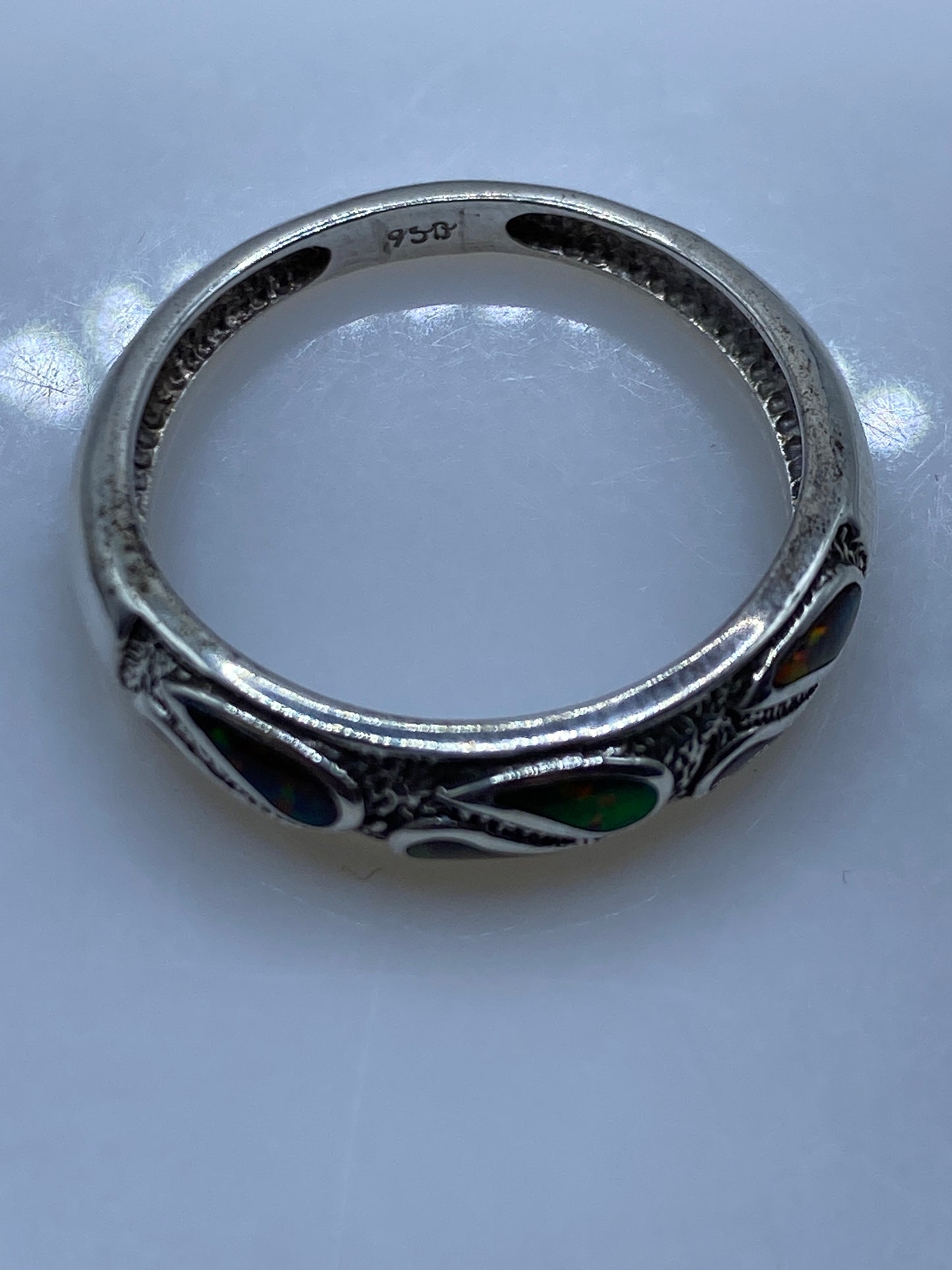 Anillo de Plata con Ópalo de Fuego — Taxco .950 — foto 5