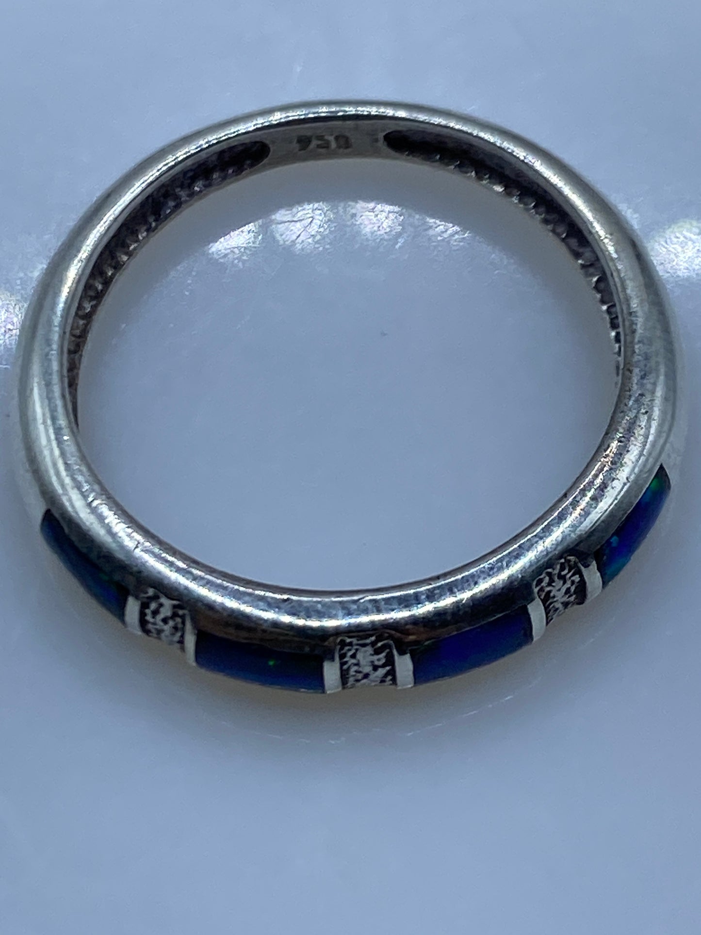 Anillo de Plata .950 Ópalo de Fuego Azul — Taxco — foto 5