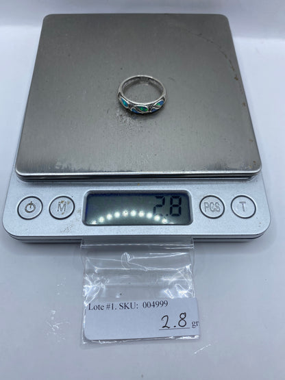 Anillo de Plata .950 con Ópalo de Fuego — Hecho a Medida — foto 6