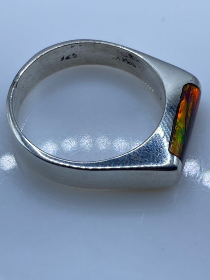 Anillo de Plata con Ópalo de Fuego Multicolor — Taxco .925 — foto 5