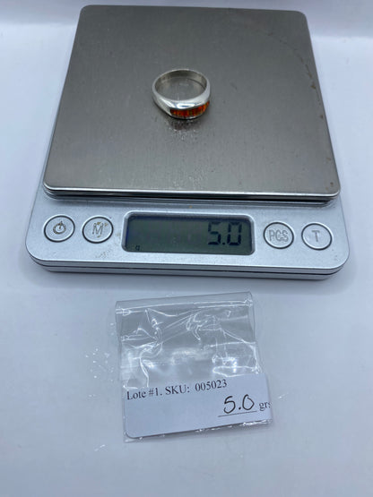 Anillo de Plata .950 con Ópalo de Fuego Naranja — Taxco — foto 6