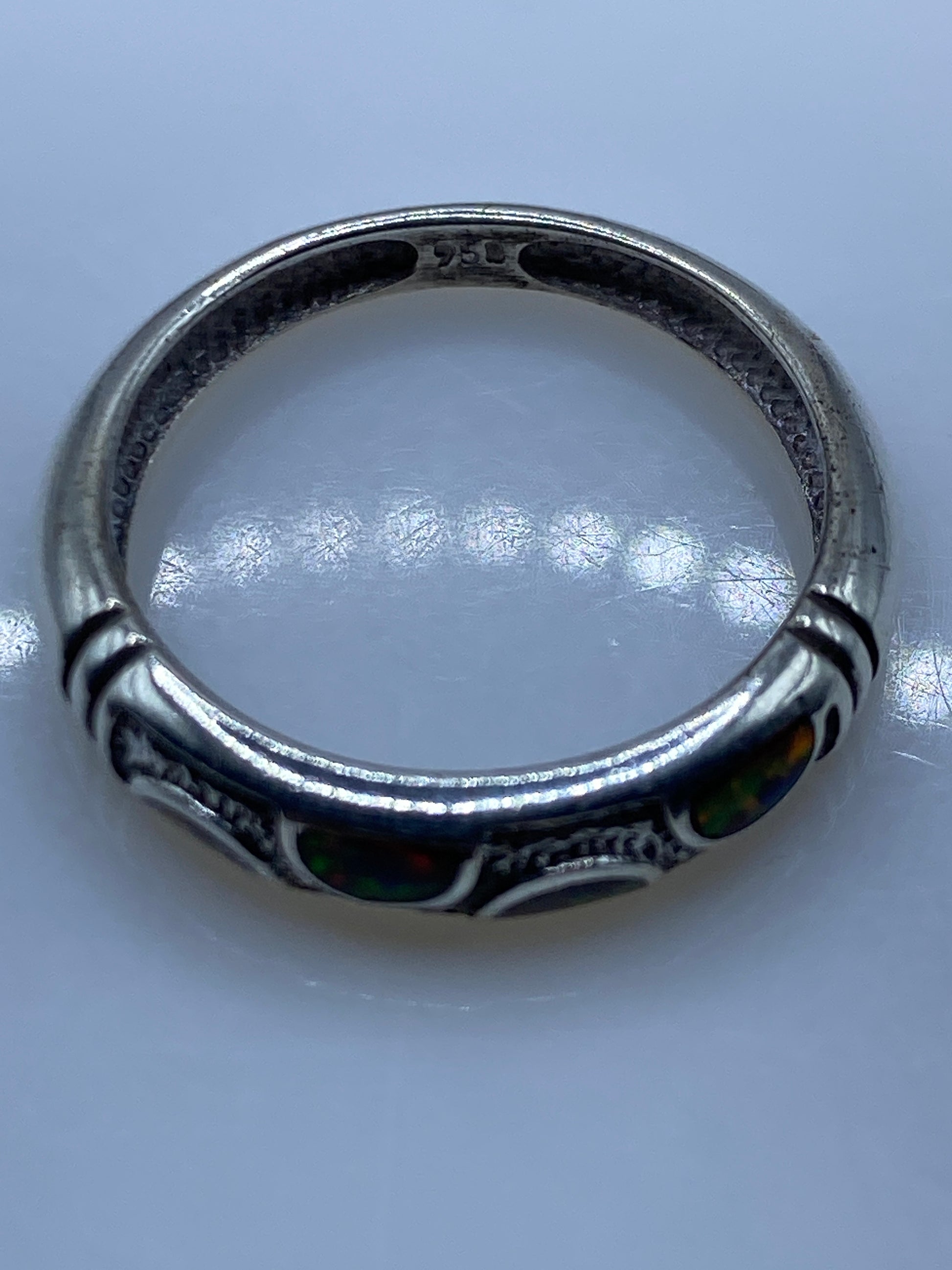 Anillo Plata .950 Ópalo de Fuego Multicolor — Taxco — foto 5