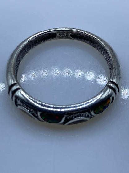 Anillo Plata .950 Ópalo de Fuego Multicolor — Taxco — foto 5