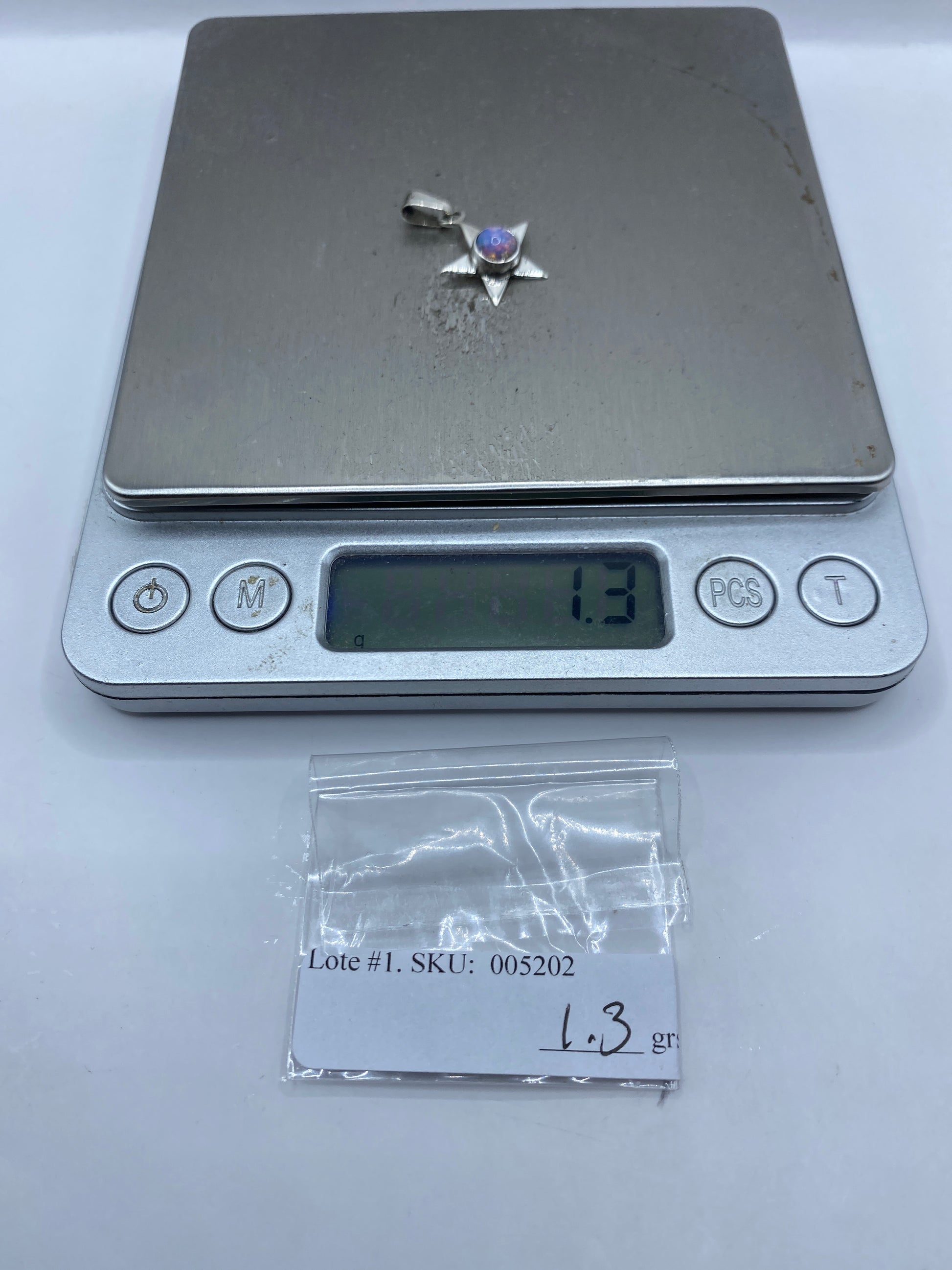 Dije Estrella de Plata con Piedra Multicolor — Taxco .925 — foto 6