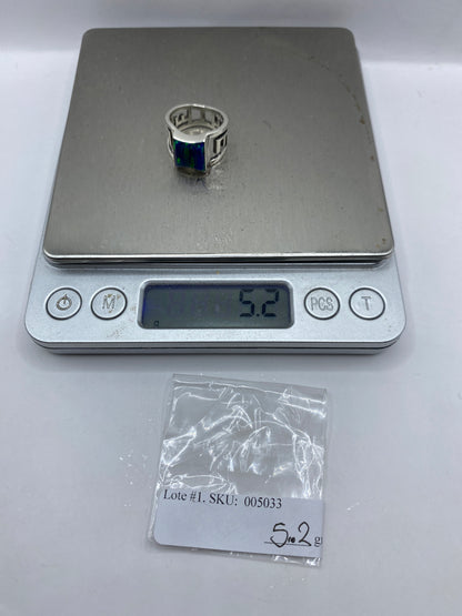 Anillo de Plata .950 con Ópalo de Fuego Azul — Taxco — foto 6