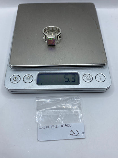 Anillo de Plata con Ópalo de Fuego Rosa — Taxco .925 — foto 5