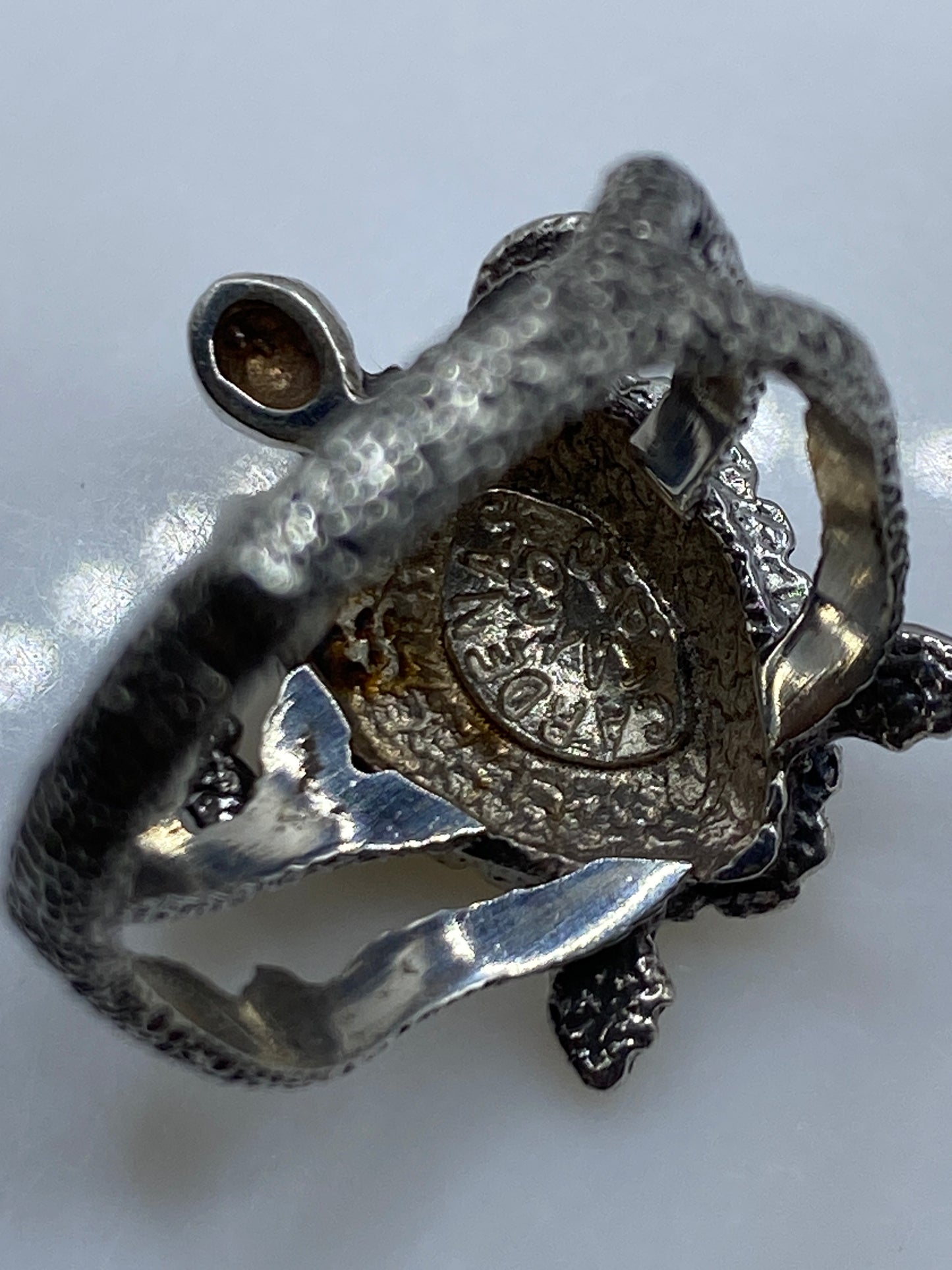 Anillo de Plata Granulado Tortuga Sagrada — Taxco .950 — foto 5