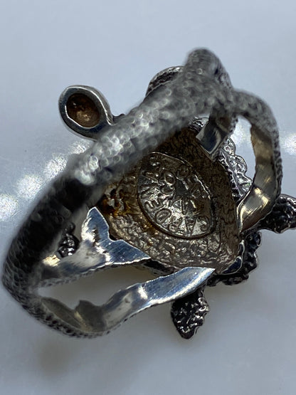 Anillo de Plata Granulado Tortuga Sagrada — Taxco .950 — foto 5
