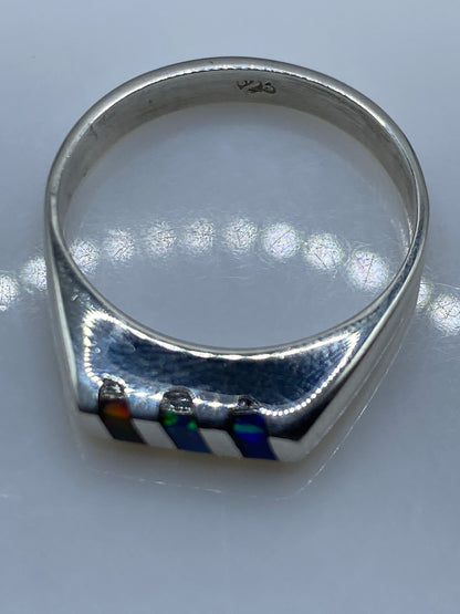 Anillo Plata Ópalo de Fuego Multicolor — Taxco .925 — foto 5