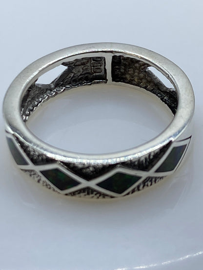 Anillo de Plata Ópalo de Fuego Multicolor — Taxco .950 — foto 5