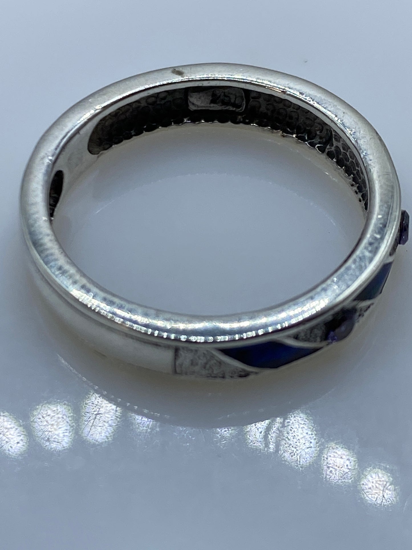 Anillo Plata .950 Ópalo de Fuego Azul — Taxco — foto 5