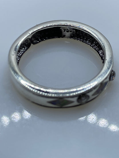 Anillo de Plata .950 con Ópalo de Fuego — Hecho a la Medida — foto 5