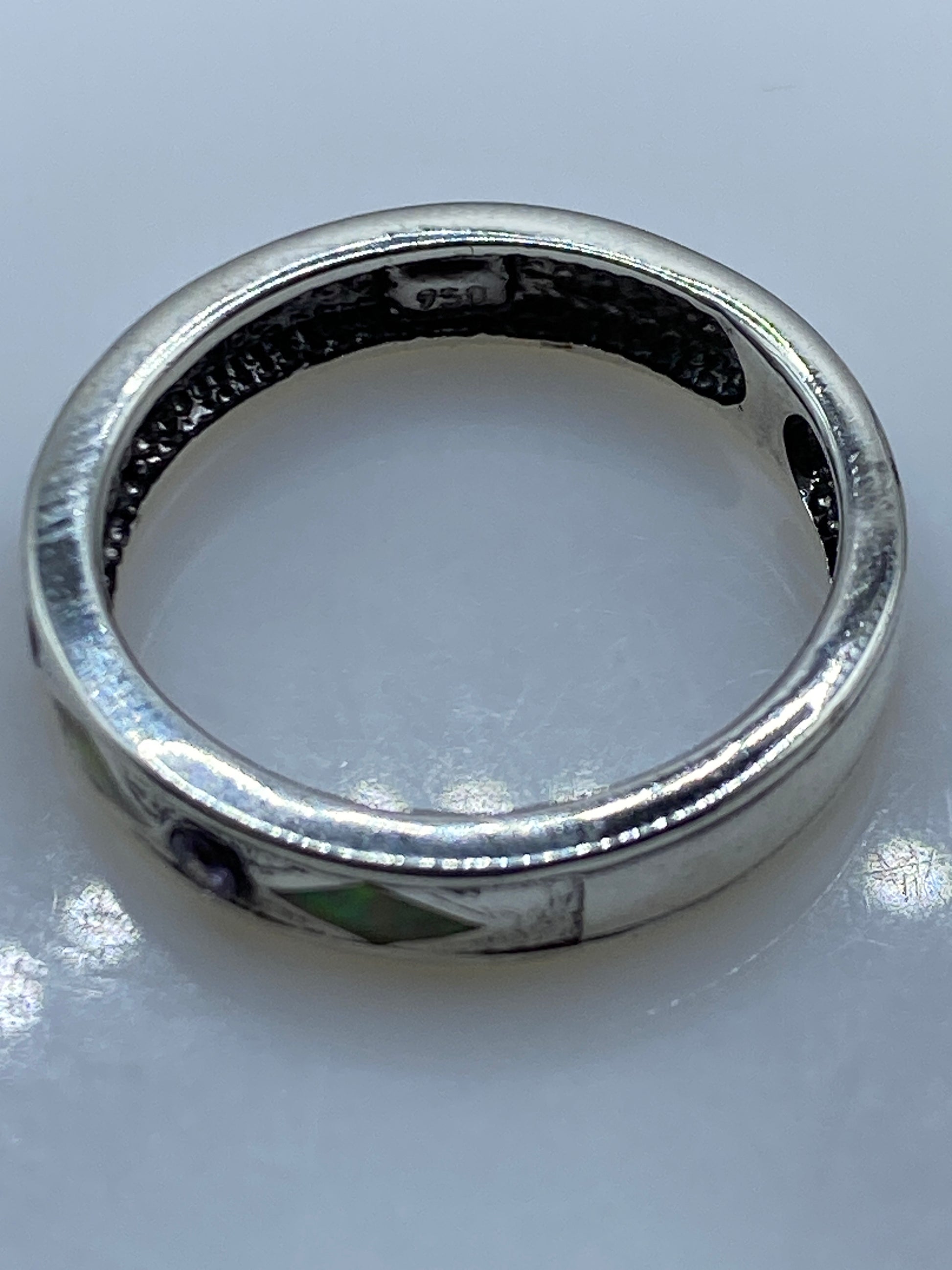 Anillo de Plata Ópalo de Fuego — Taxco .950 Hecho a Medida — foto 5
