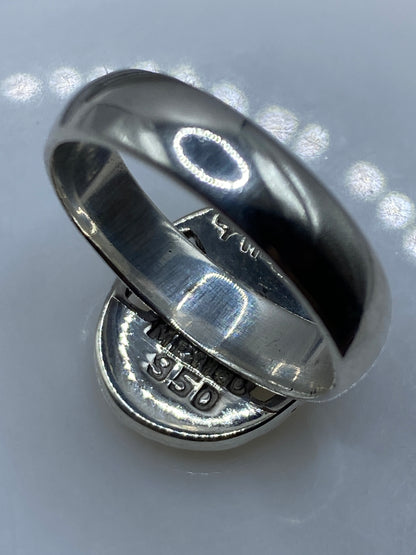 Anillo Plata Ópalo de Fuego Azul — Taxco .950 — foto 5