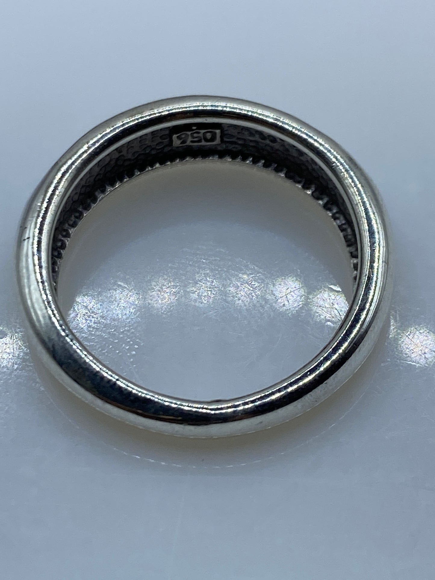 Anillo de Plata .950 con Ópalo de Fuego — Taxco Unisex — foto 5