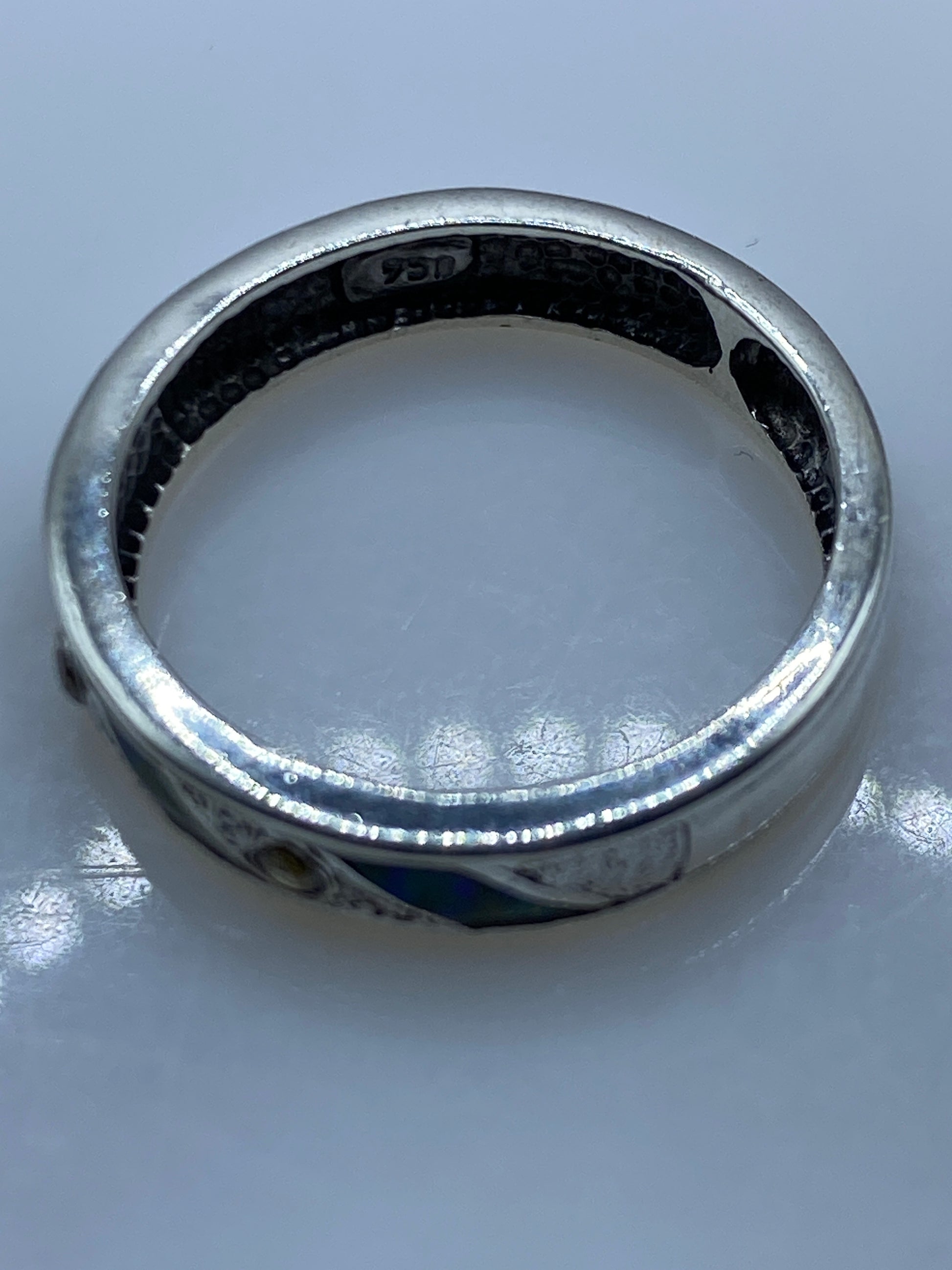 Anillo de Plata .950 con Ópalo de Fuego Verde — Taxco — foto 5