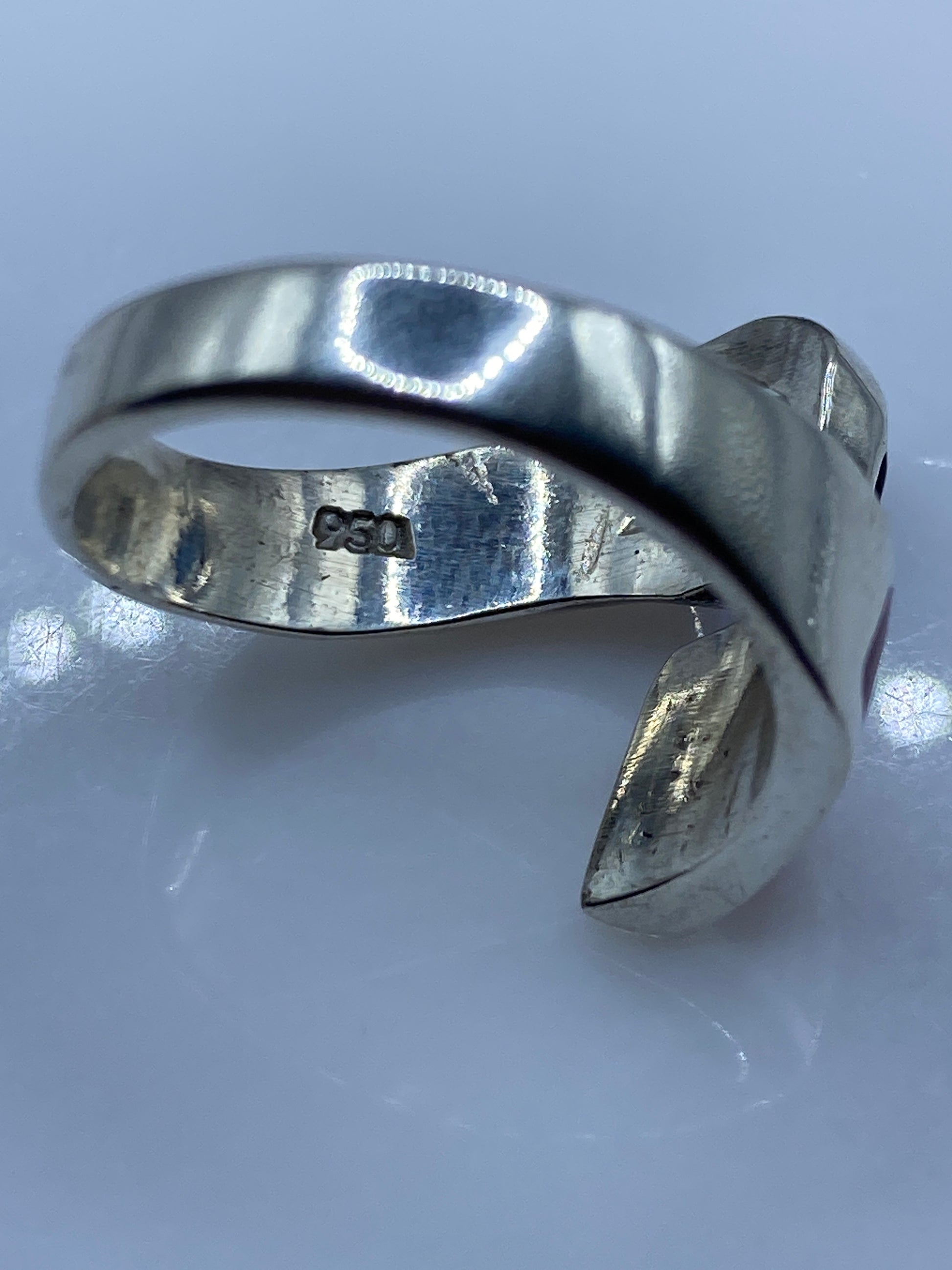 Anillo de Plata Opalo de Fuego Rosa — Ajustable Taxco .950 — foto 5