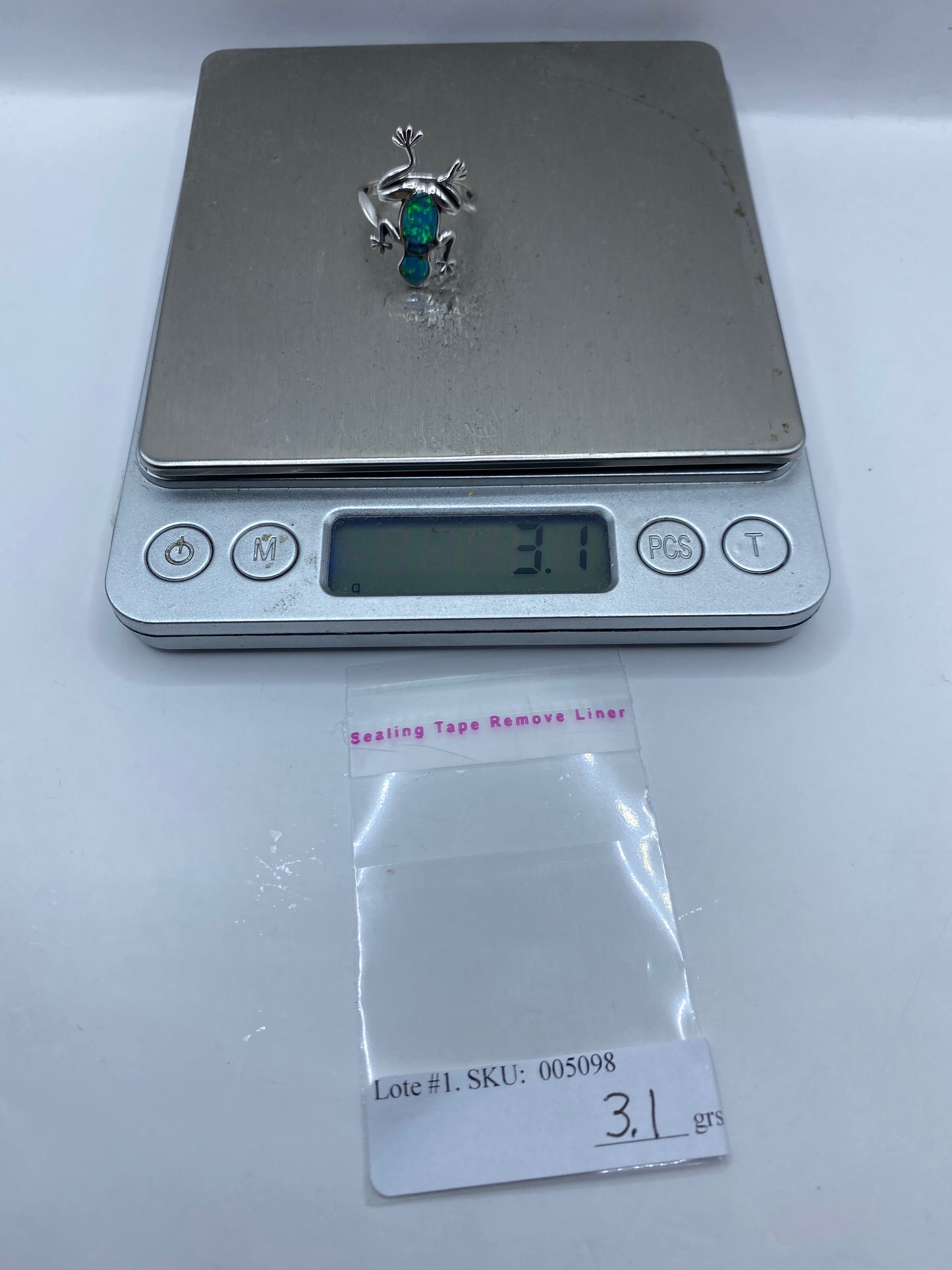 Anillo de Plata .950 con Ópalo de Fuego — Taxco — foto 6
