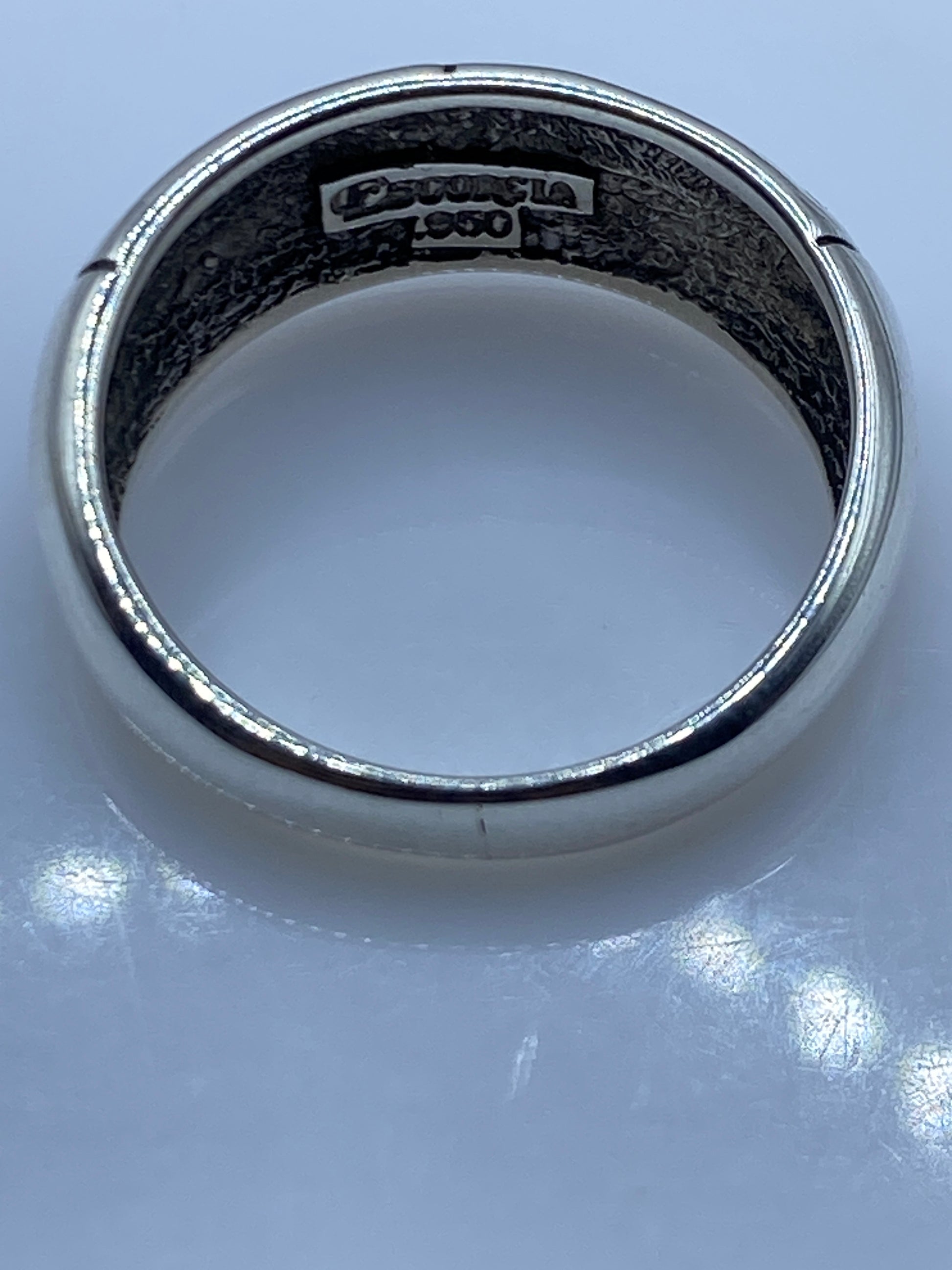 Anillo Plata Ópalo de Fuego Morado — Taxco .950 — foto 5