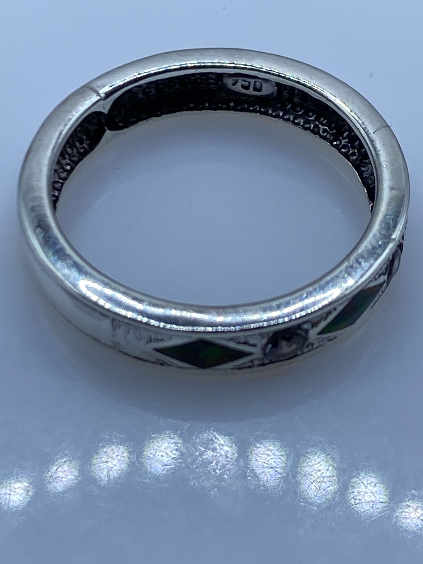 Anillo de Plata Ópalo de Fuego Multicolor — Taxco .950 — foto 5