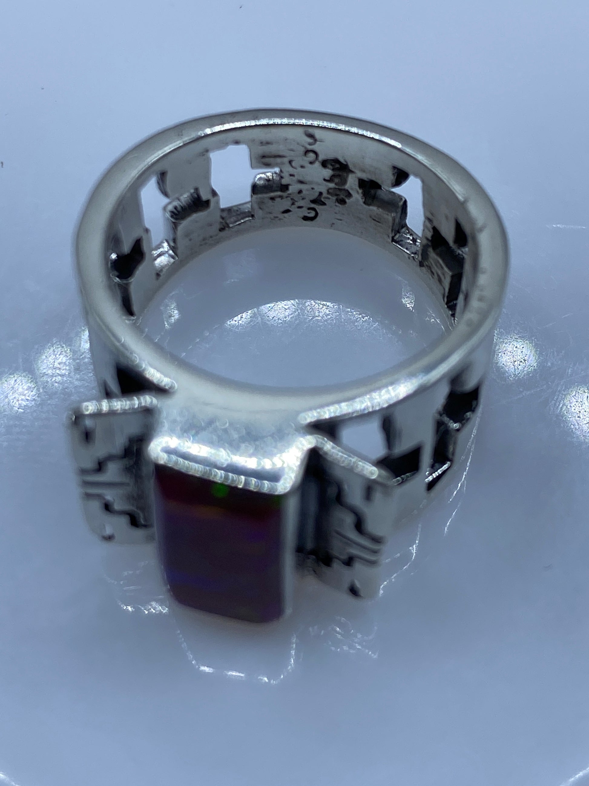 Anillo de Plata .950 con Ópalo de Fuego Rosa — Taxco — foto 5