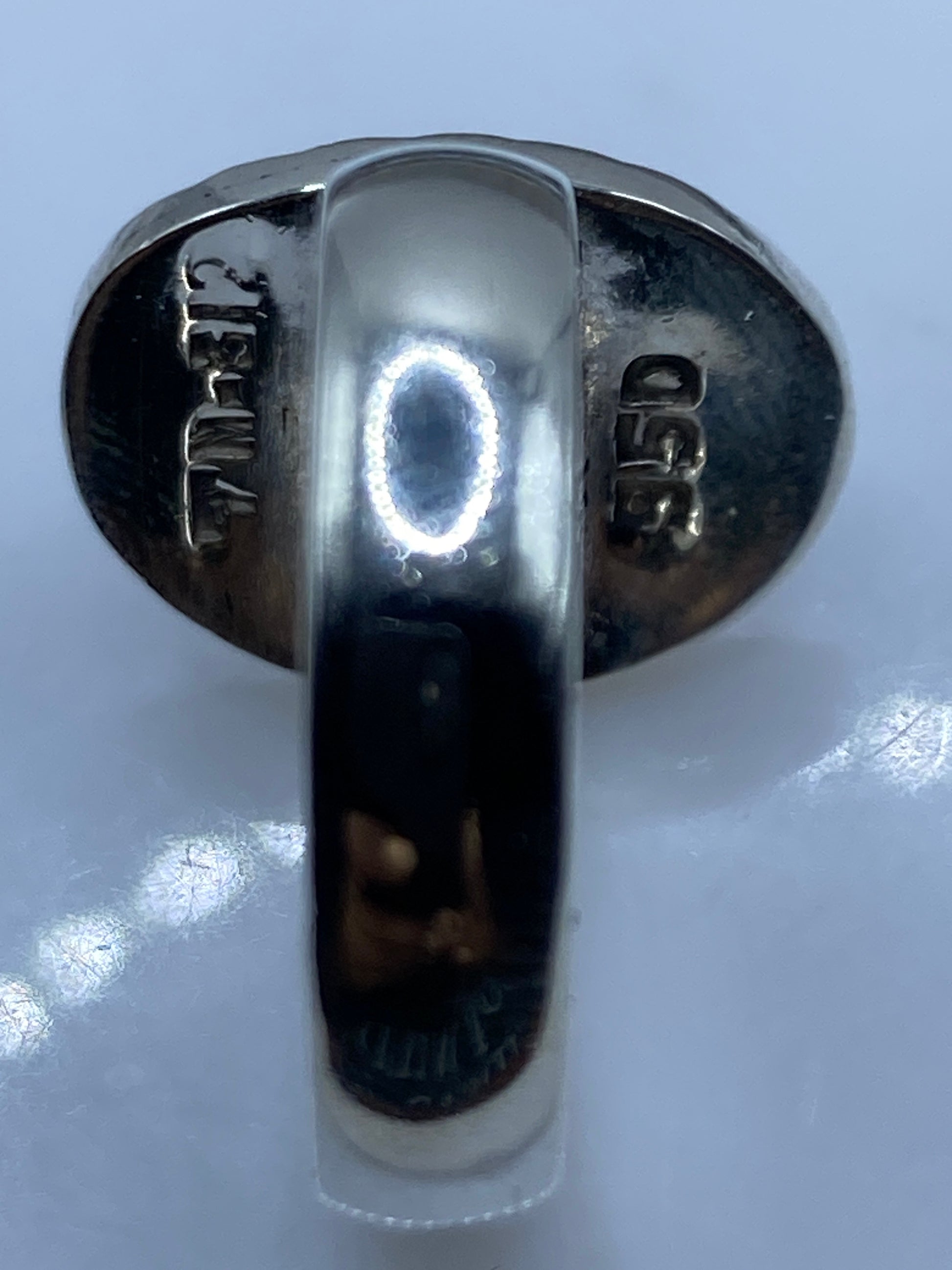 Anillo de Plata .950 con Ópalo de Fuego Azul — Taxco — foto 5