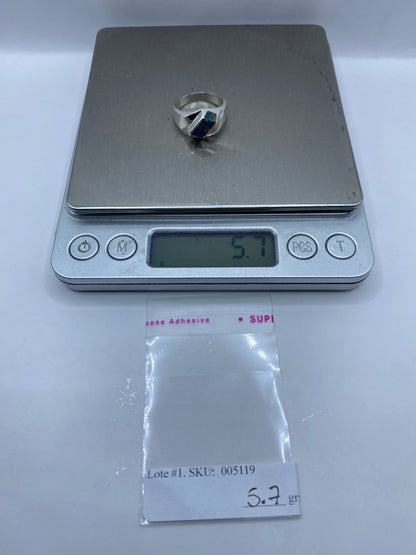 Anillo Plata .950 con Ópalo de Fuego — Taxco Hecho a Medida — foto 6