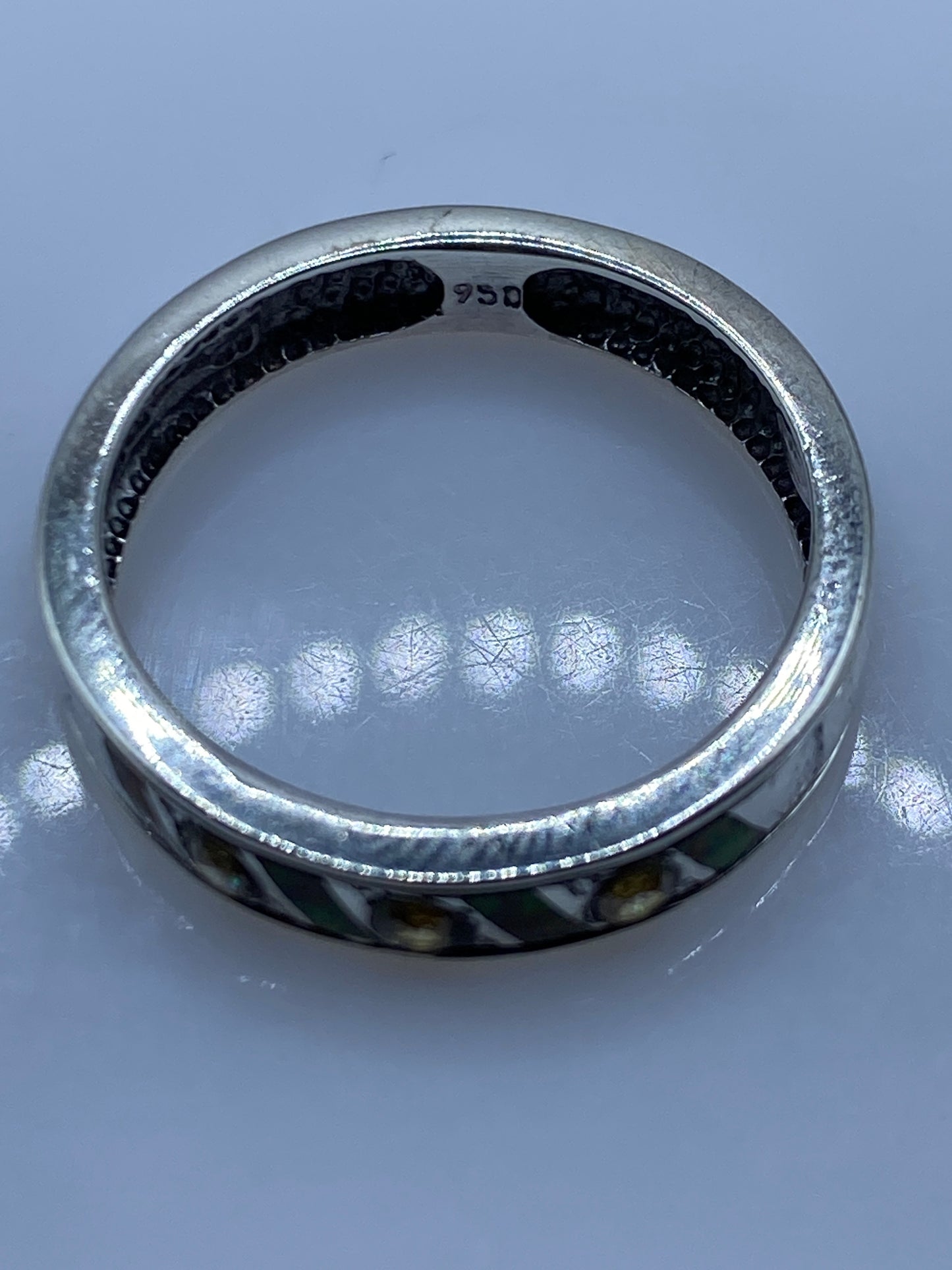 Anillo Plata Ópalo de Fuego Multicolor — Taxco .950 — foto 5