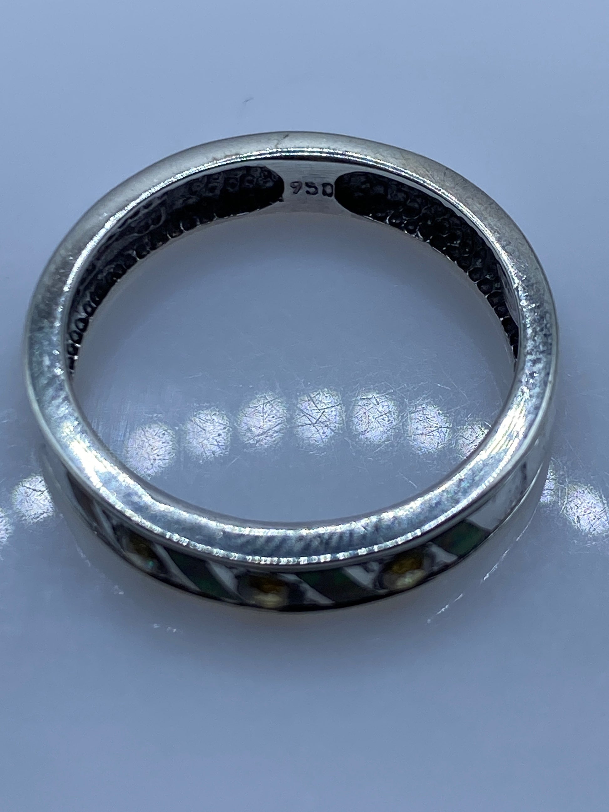 Anillo Plata Ópalo de Fuego Multicolor — Taxco .950 — foto 5