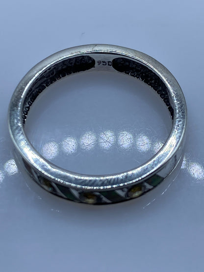 Anillo Plata Ópalo de Fuego Multicolor — Taxco .950 — foto 5