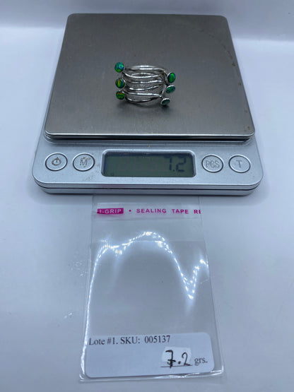 Anillo de Plata Ópalo de Fuego Verde — Taxco .925 — foto 6