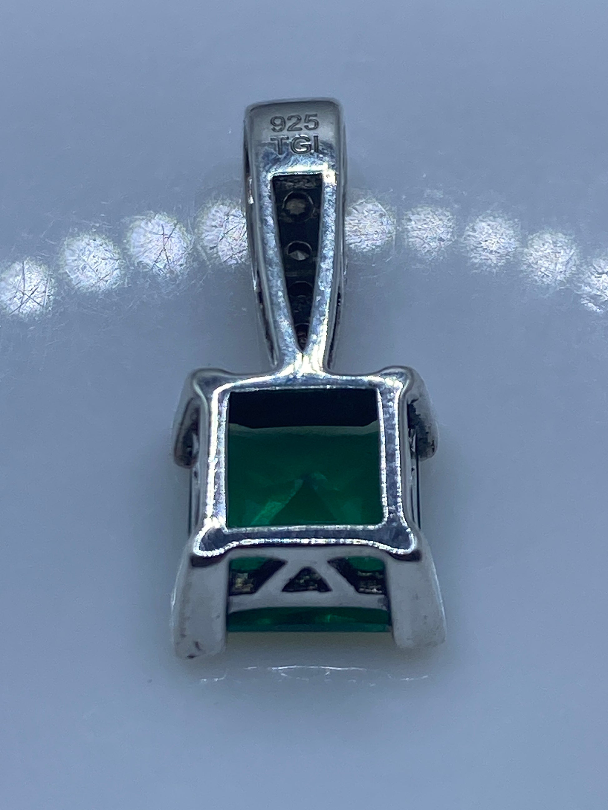 Dije de Plata con Circonia Verde — Taxco .925 — foto 5