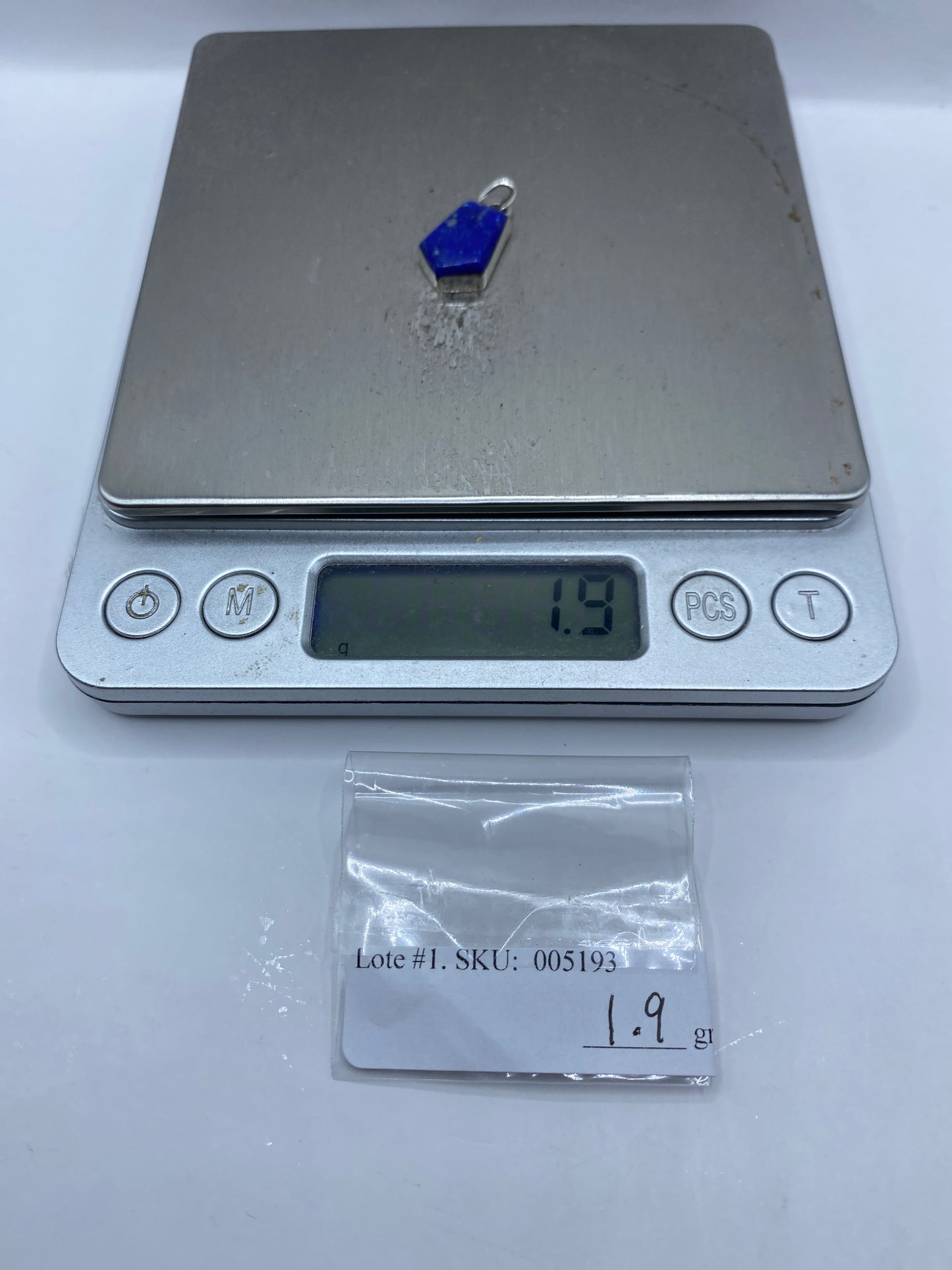 Dije Plata Azul — Engaste a Mano Taxco .925 — foto 5