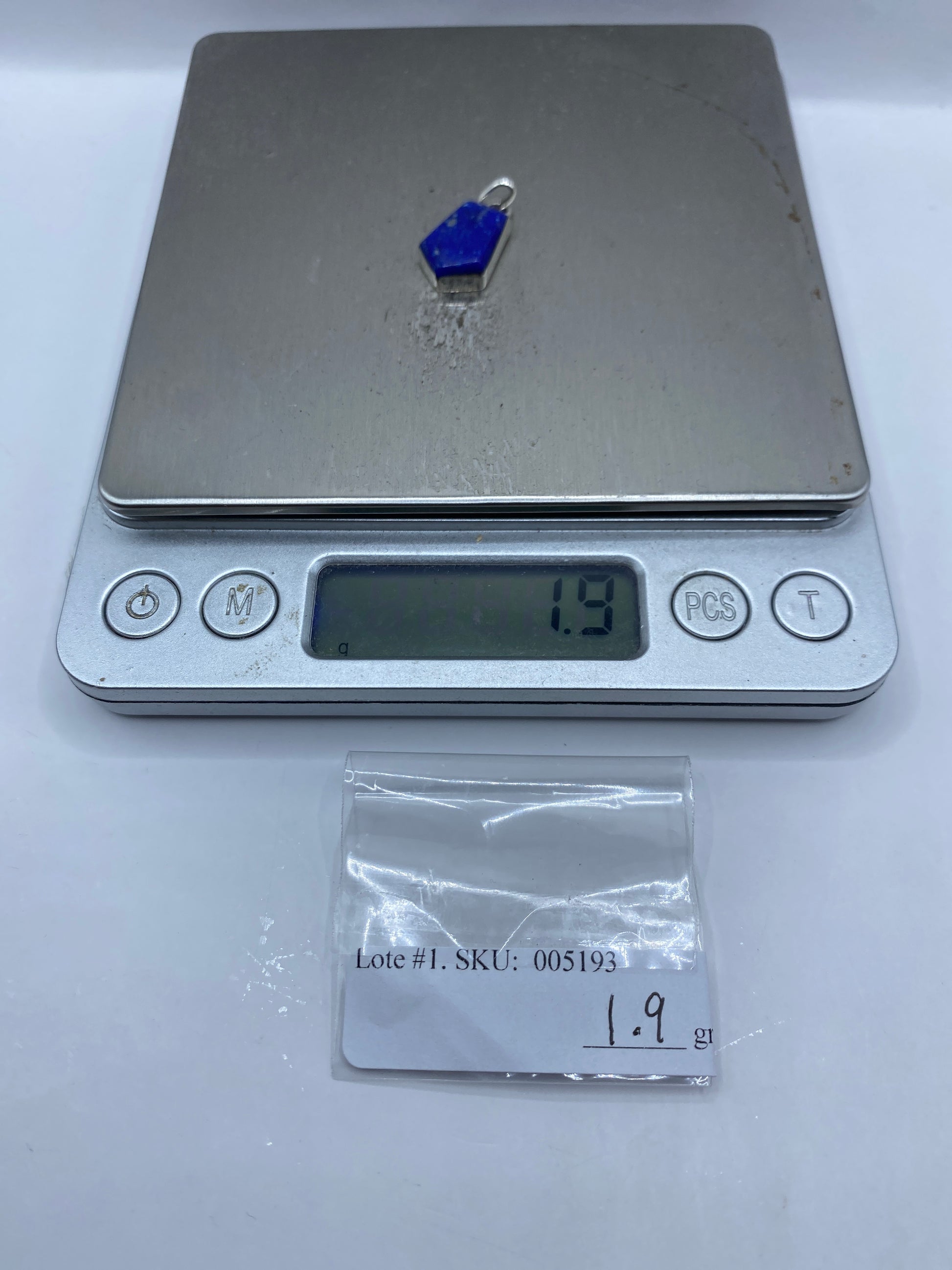 Dije Plata Azul — Engaste a Mano Taxco .925 — foto 5