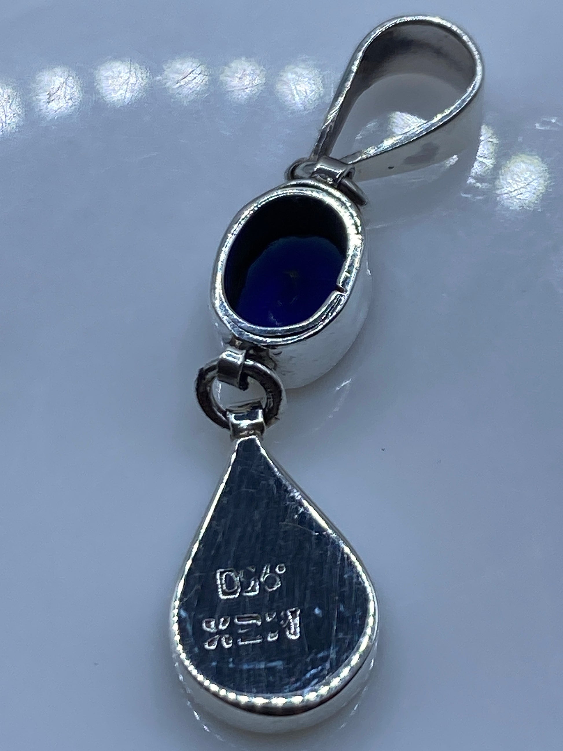Dije de Plata Ópalo de Fuego Azul — Taxco .950 — foto 5