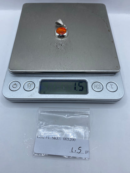 Dije Plata Ópalo de Fuego Naranja — Taxco .925 — foto 6