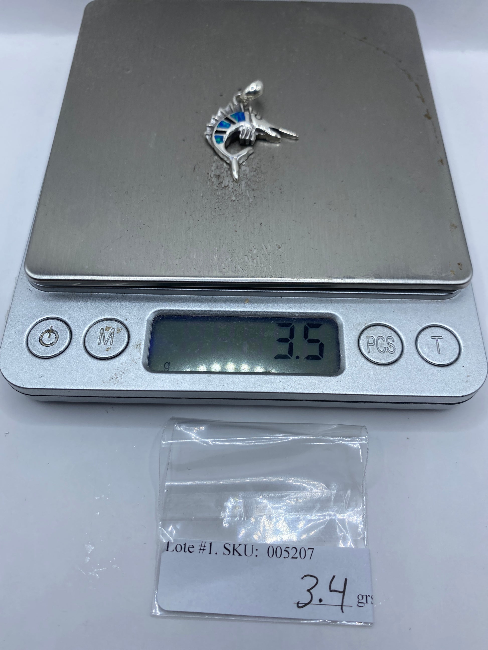 Dije Marlin Plata .950 con Ópalo de Fuego — Taxco — foto 6