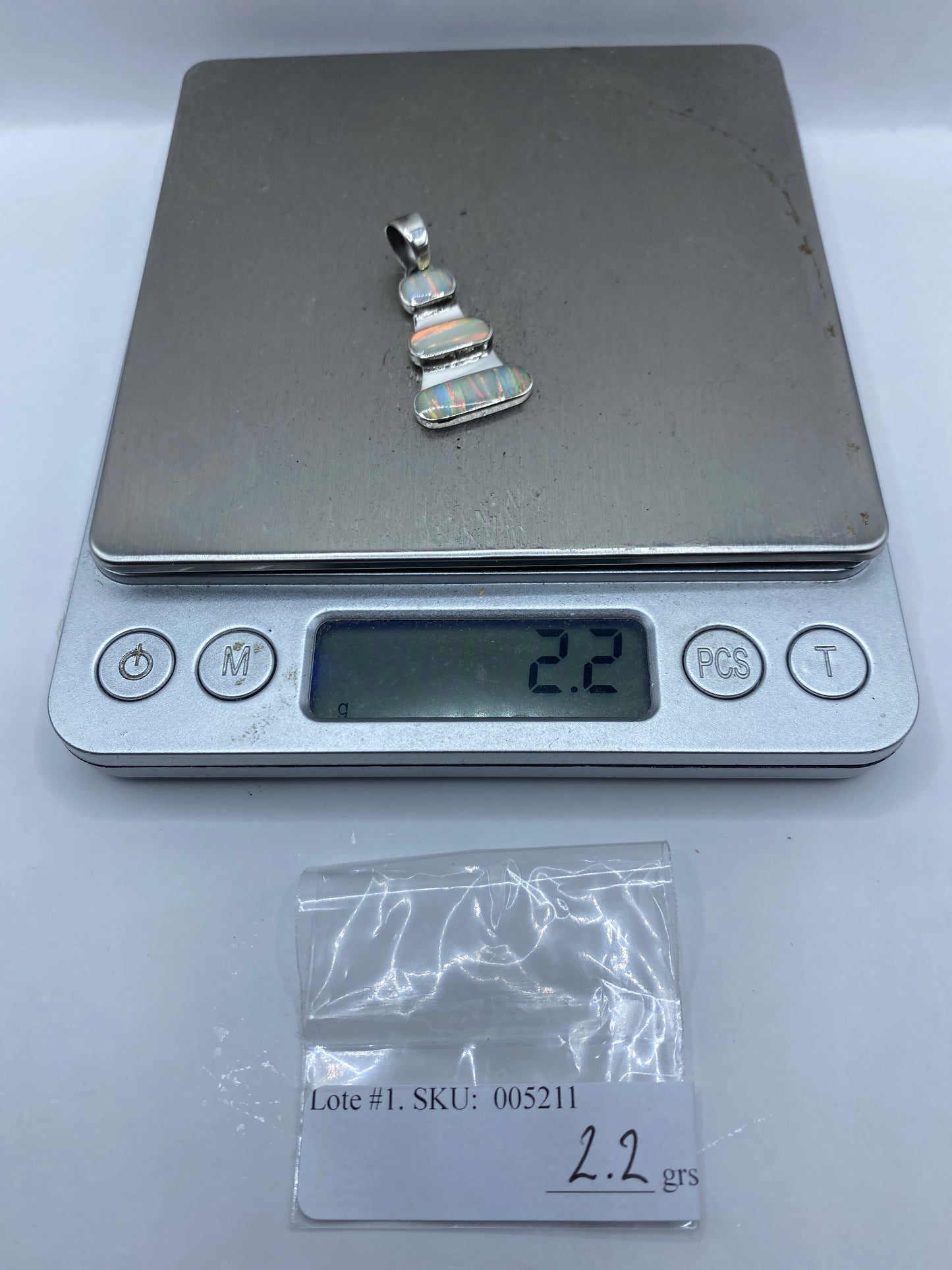 Dije Plata Ópalo de Fuego Escalonado — Taxco .950 — foto 6