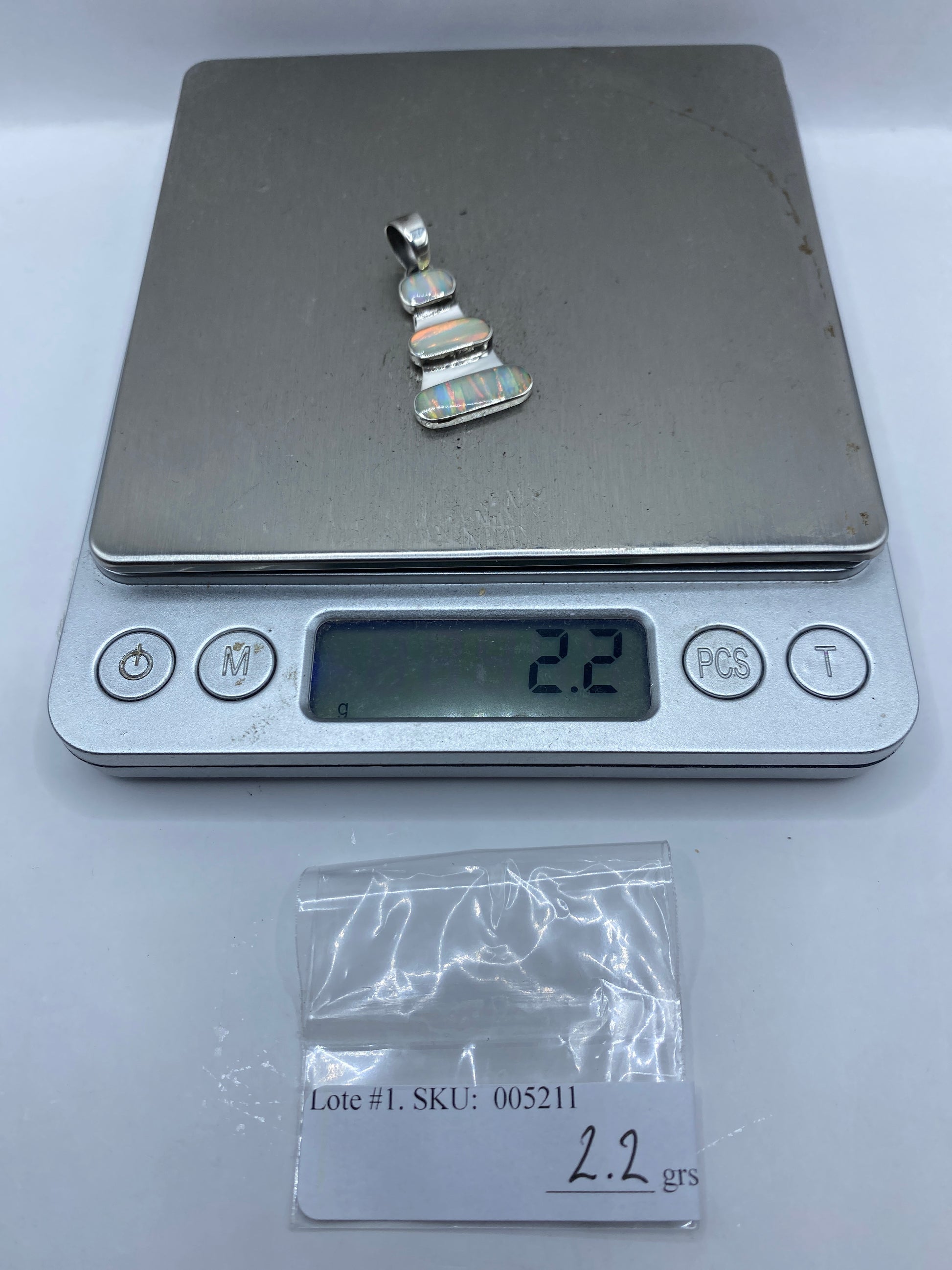 Dije Plata Ópalo de Fuego Escalonado — Taxco .950 — foto 6
