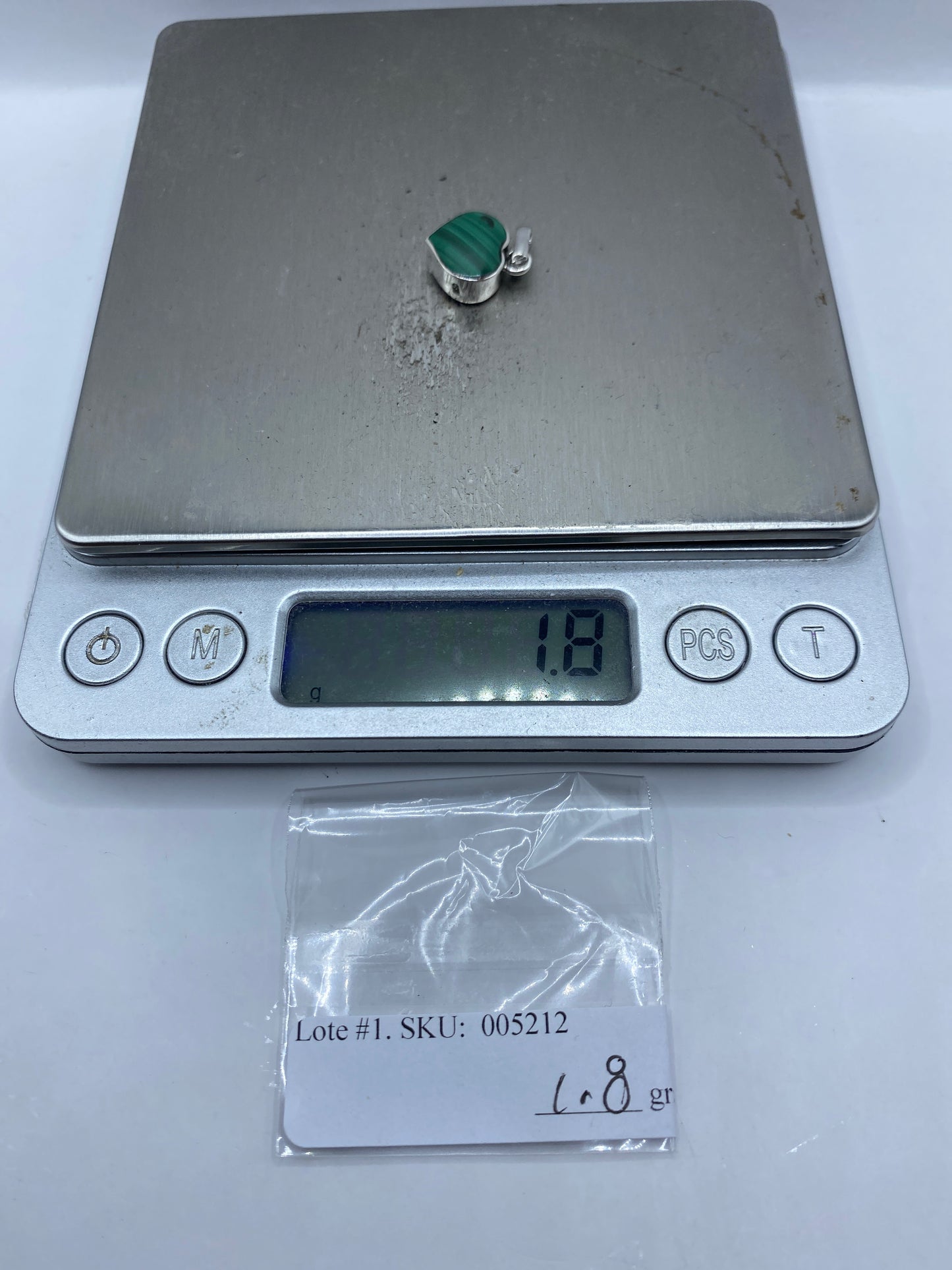 Dije de Plata con Malaquita Verde — Taxco .950 — foto 6
