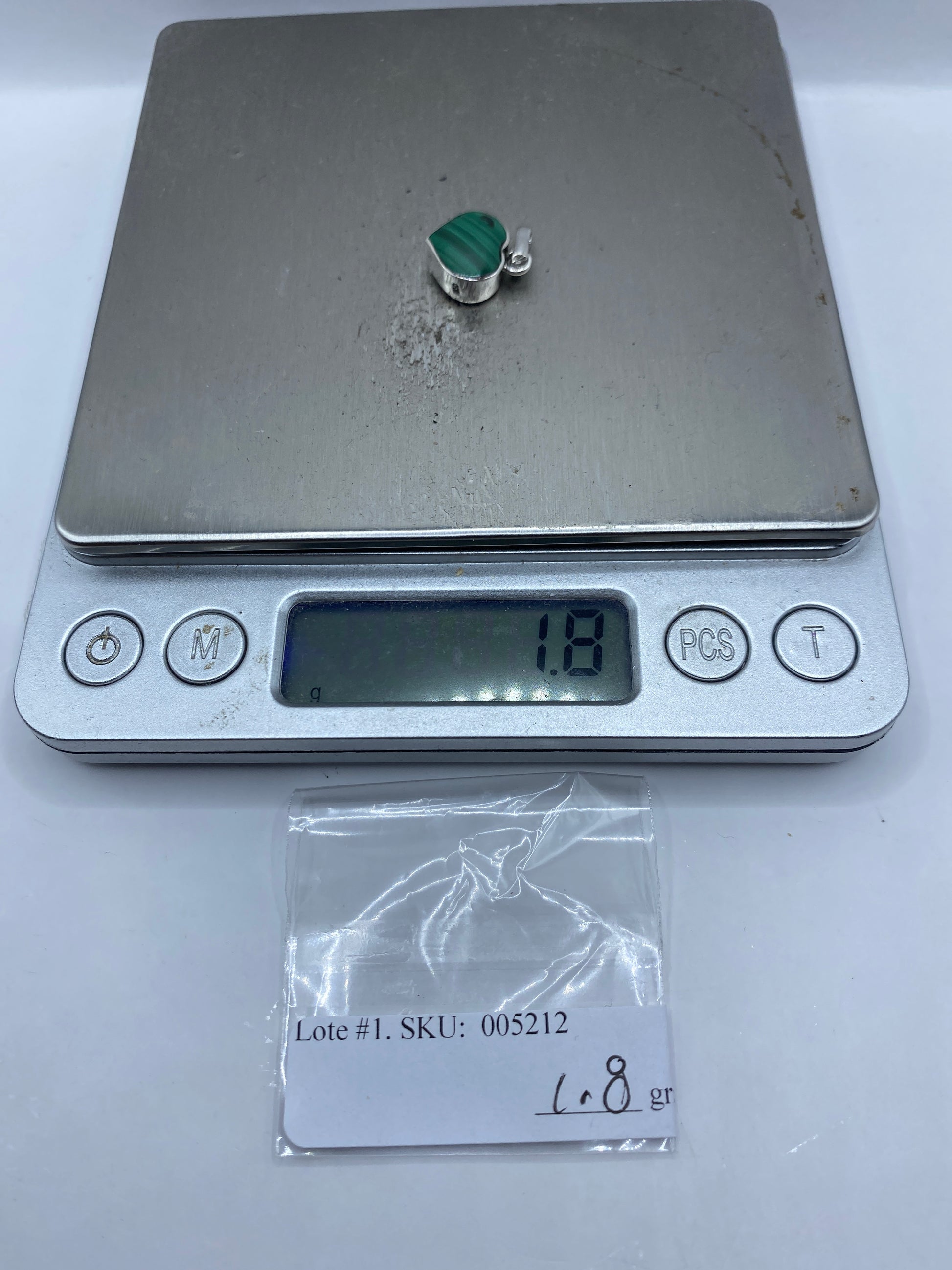 Dije de Plata con Malaquita Verde — Taxco .950 — foto 6