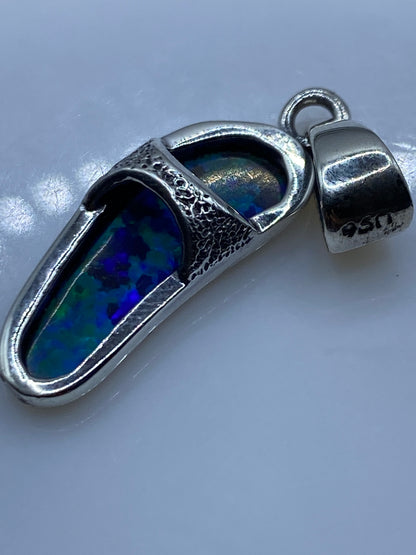 Dije Opalo de Fuego Azul en Plata .950 — Taxco — foto 5
