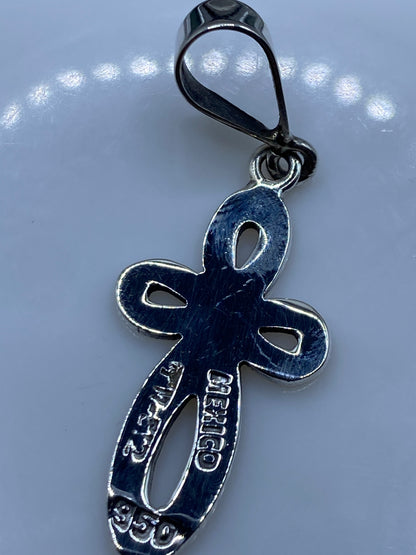 Dije Cruz de Plata con Ópalo de Fuego — Taxco .950 — foto 5