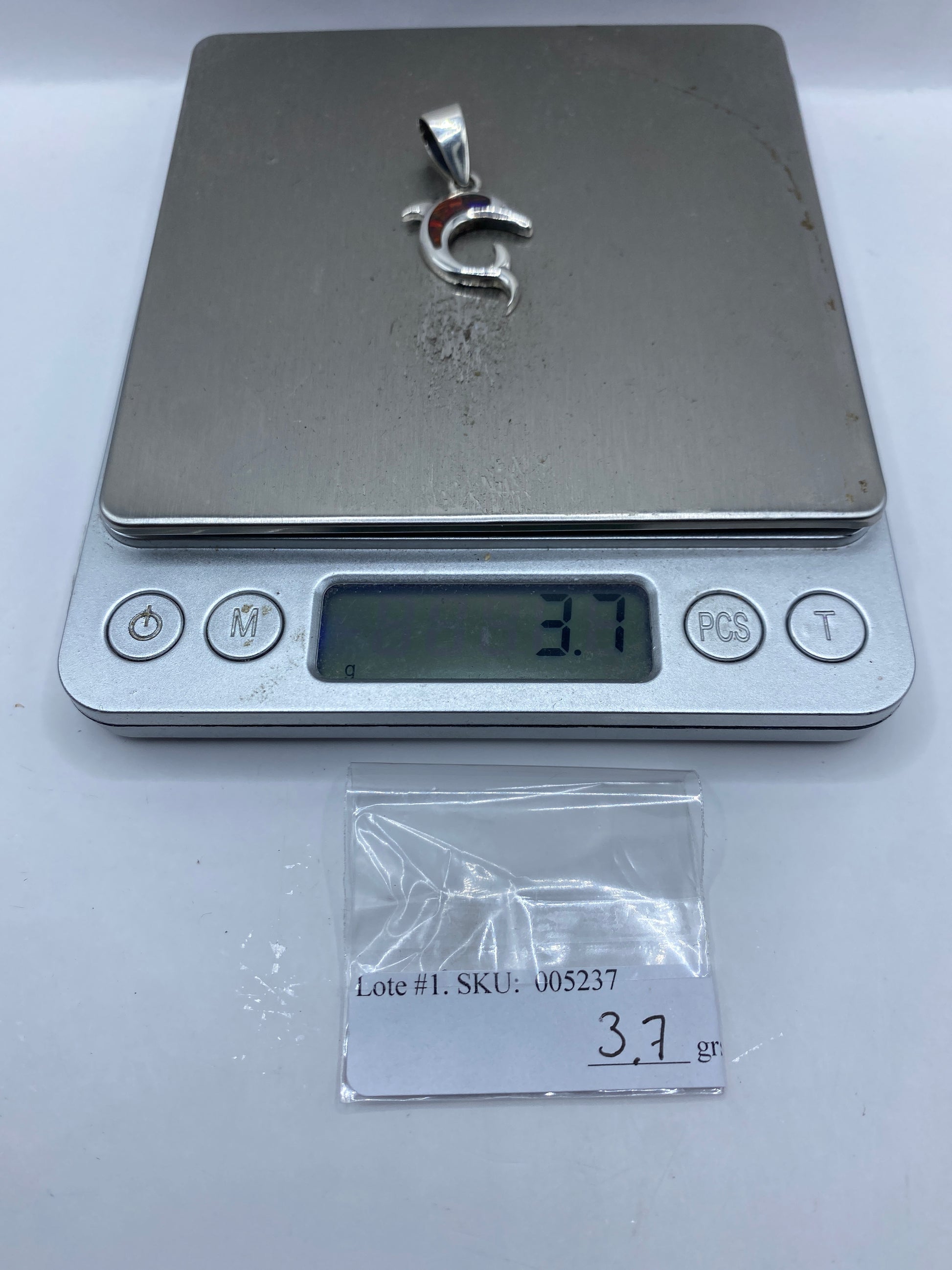 Dije Plata Delfín con Ópalo de Fuego — Taxco .950 — foto 6