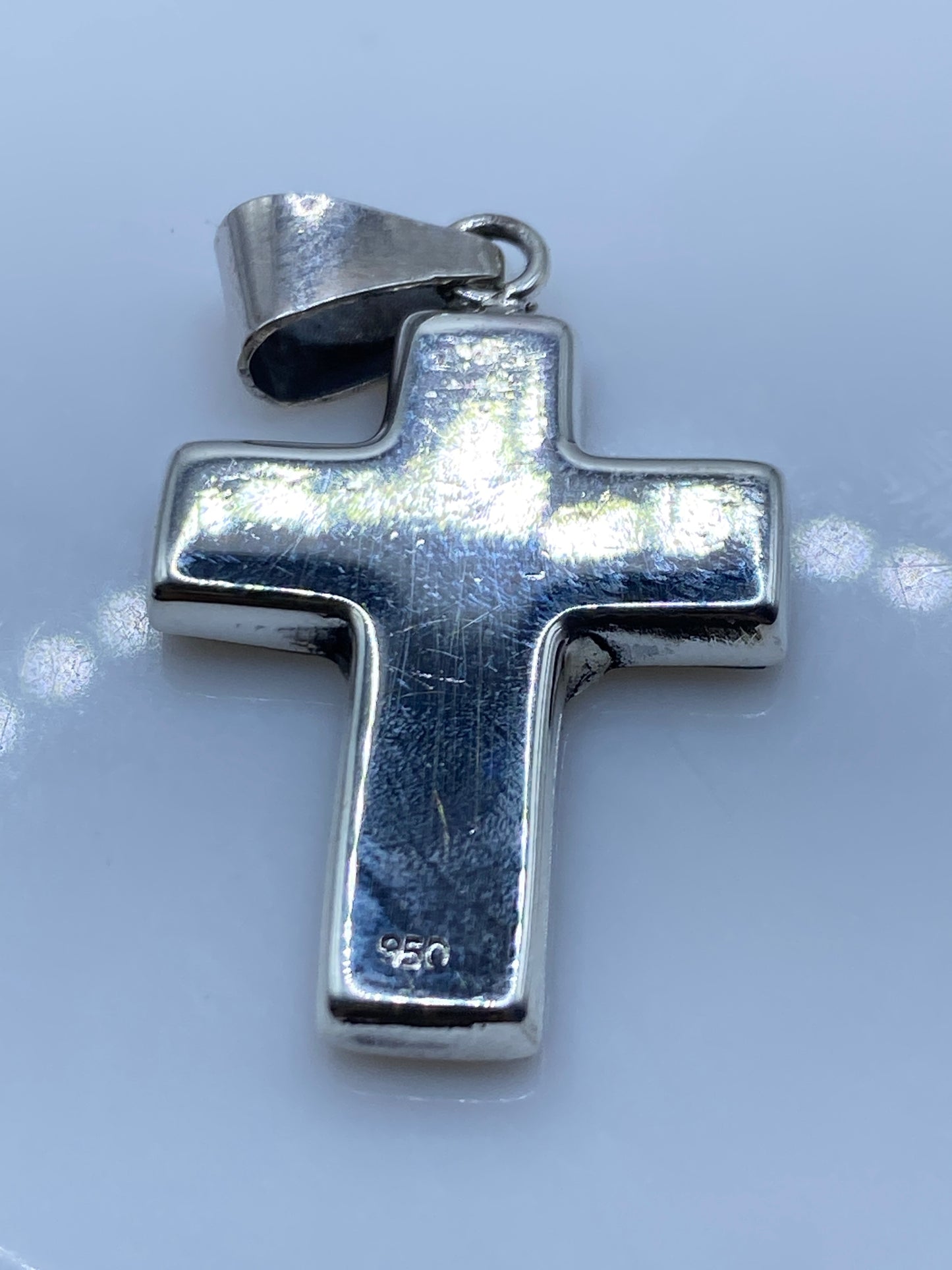 Dije Cruz de Plata .950 con Lapis Lazuli — Taxco — foto 5